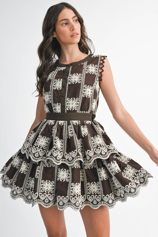 Jordan Embroidered Mini Dress