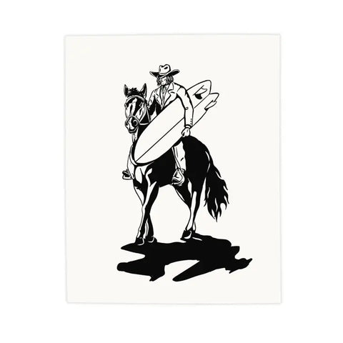 Ramblin' Surf Cowboy Print - 8x10
