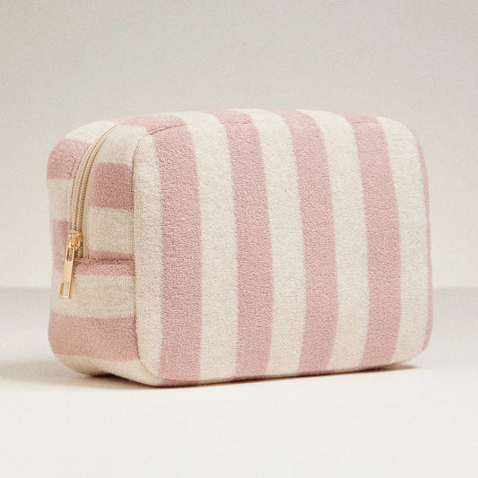 Terry Fabric Striped Multi-Purpose Pouch