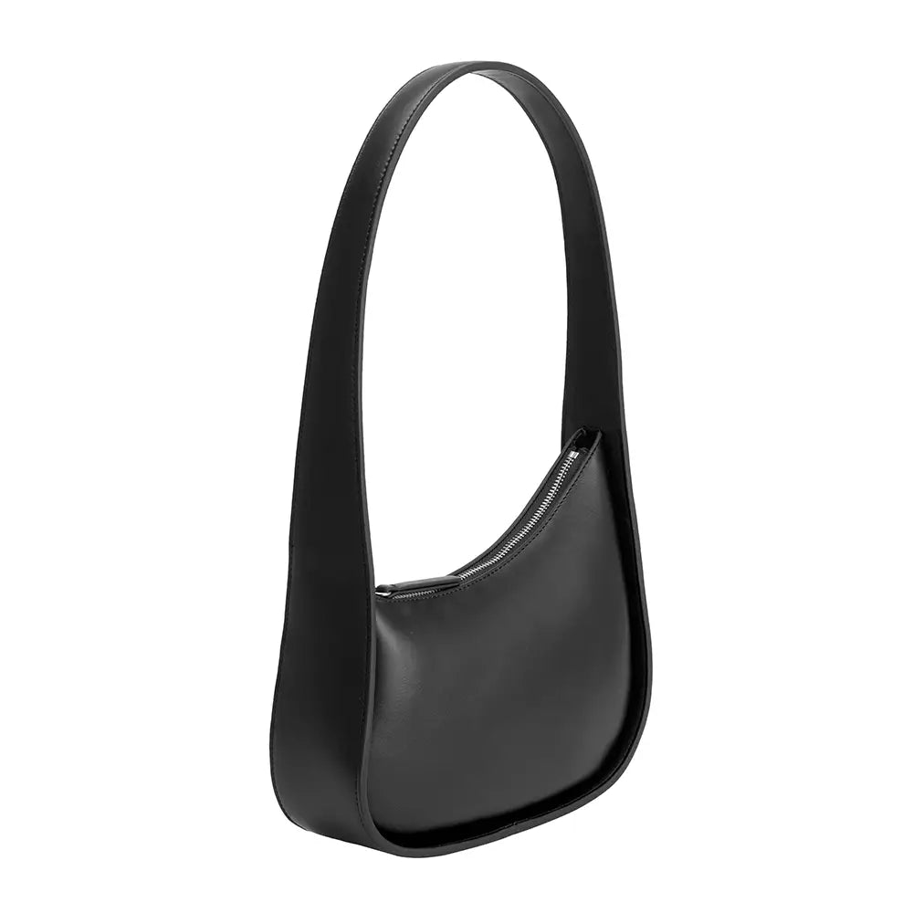 Willow Recycled Vegan Shoulder Bag - Black