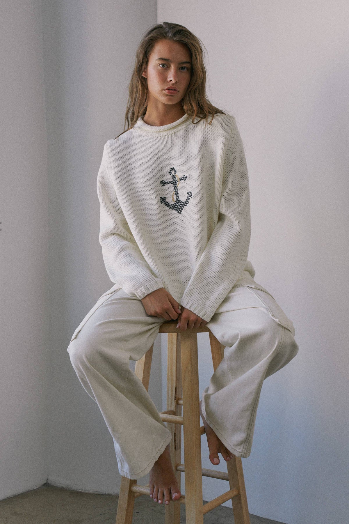 Coastal Anchor Knit Sweater