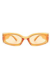 Lunettes de soleil rectangulaires étroites et tendance