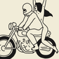 "Beer Run" Minimal Motorcycle Wall Art