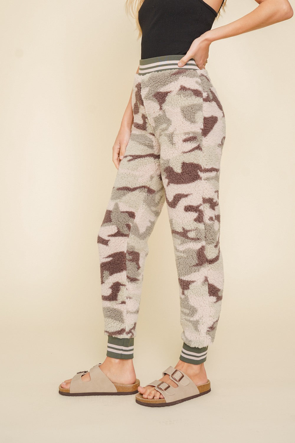 Camo Sherpa Joggers