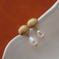 Aurillac 18K Gold Non-Tarnish Petite Shell Pearl Earrings