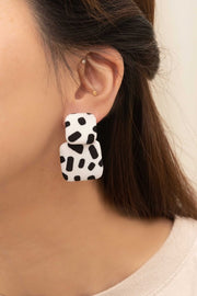 Boucles d'oreilles pendantes en textile