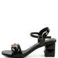 Illusion Geometric Cut Diamante Chain Sandals