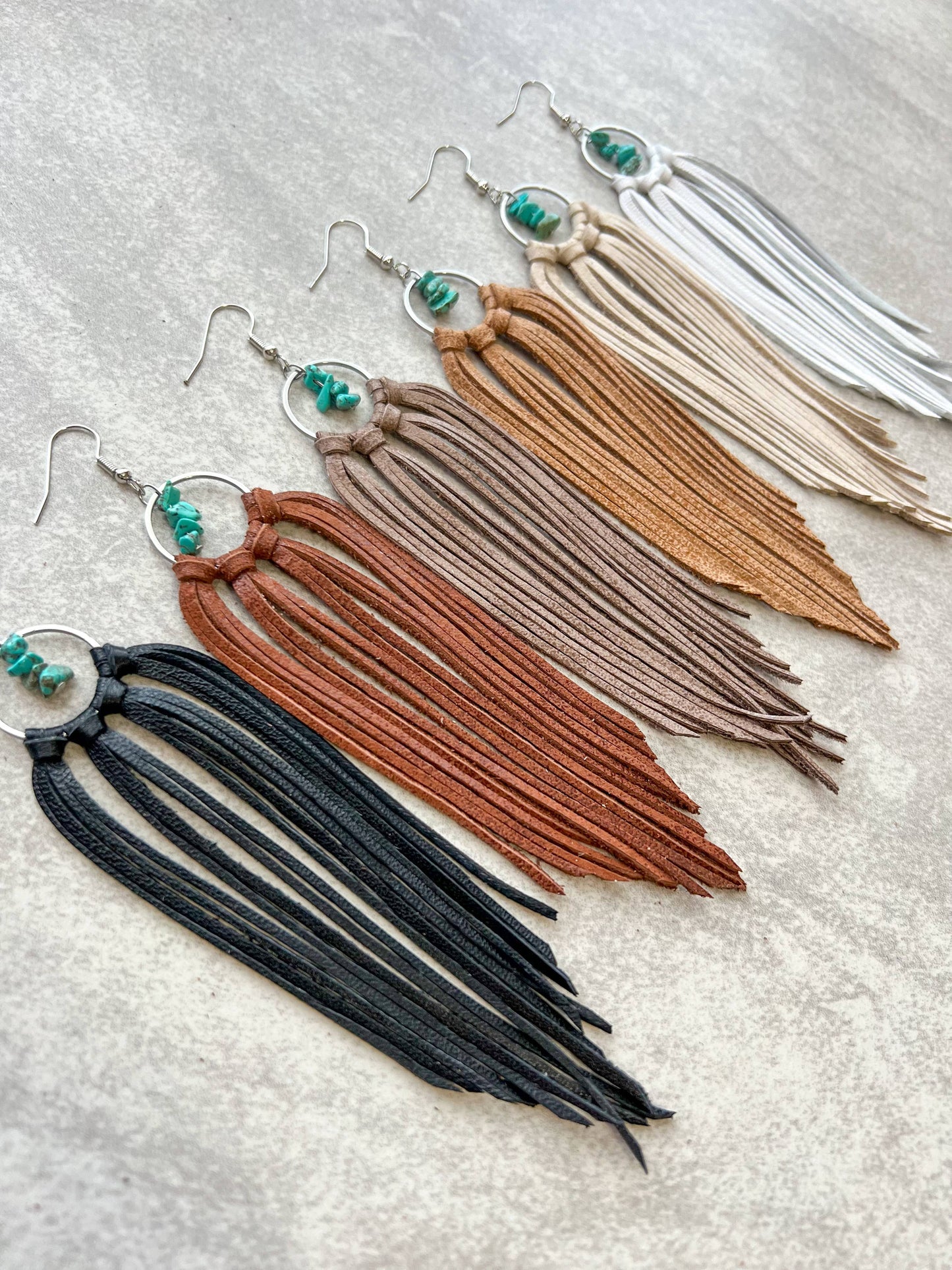 Bozeman Fringe Earrings w/ Turquoise Beads