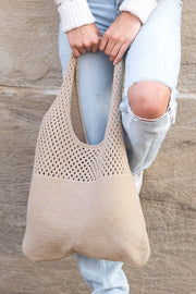 Sac hobo en tricot doux