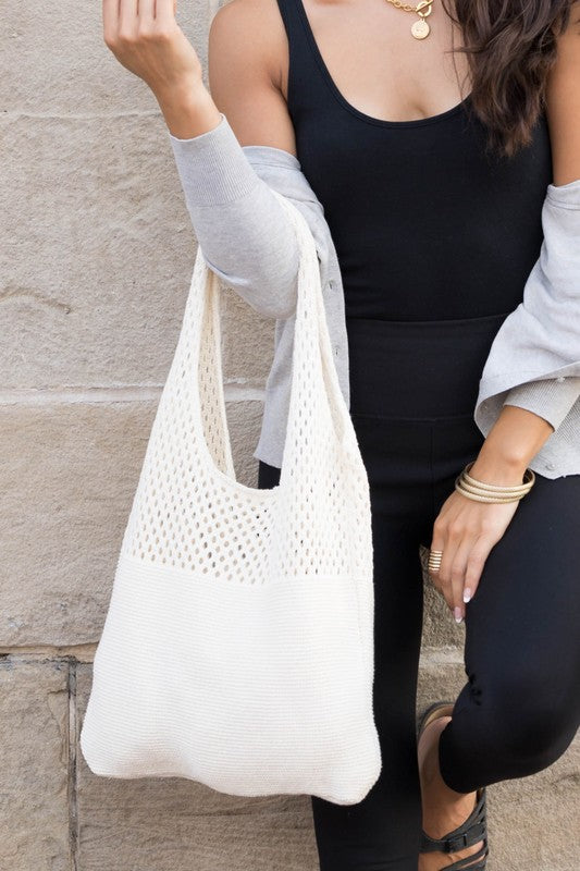 Sac hobo en tricot doux