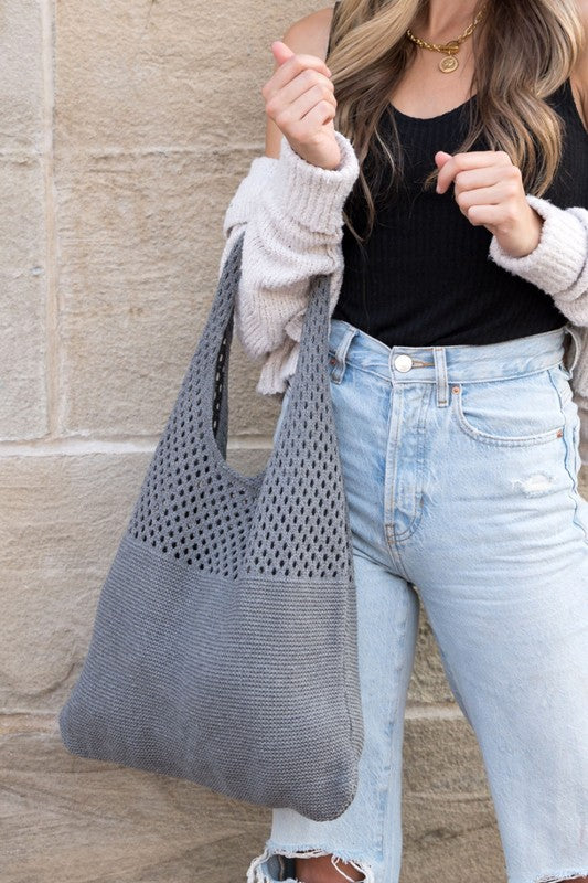 Sac hobo en tricot doux