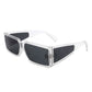 Retro Square Wrap Around Sunglasses