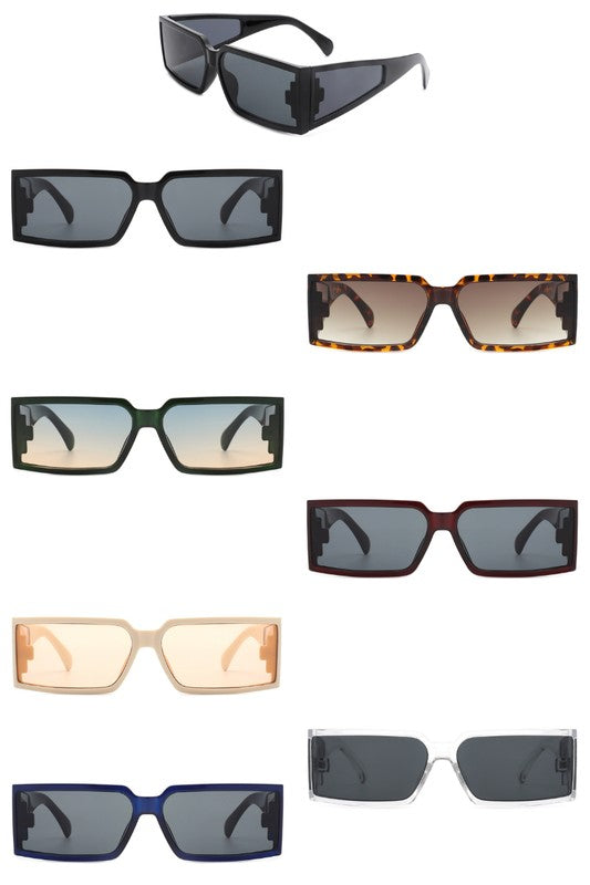 Retro Square Wrap Around Sunglasses