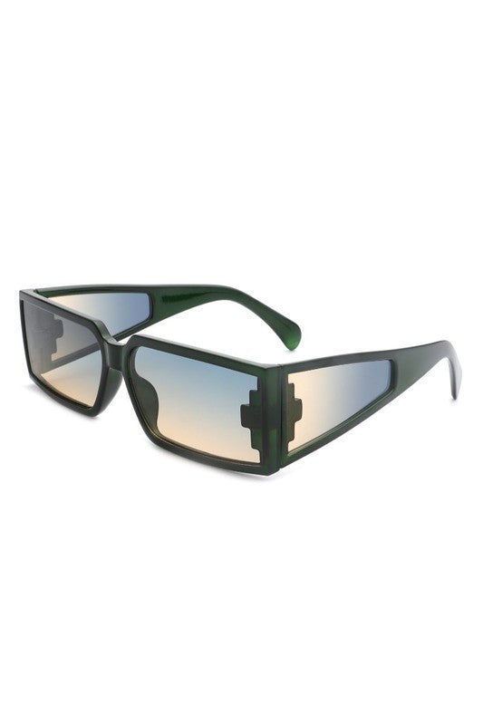 Retro Square Wrap Around Sunglasses