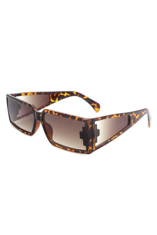 Retro Square Wrap Around Sunglasses