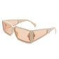 Retro Square Wrap Around Sunglasses