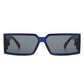 Retro Square Wrap Around Sunglasses