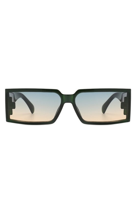 Retro Square Wrap Around Sunglasses