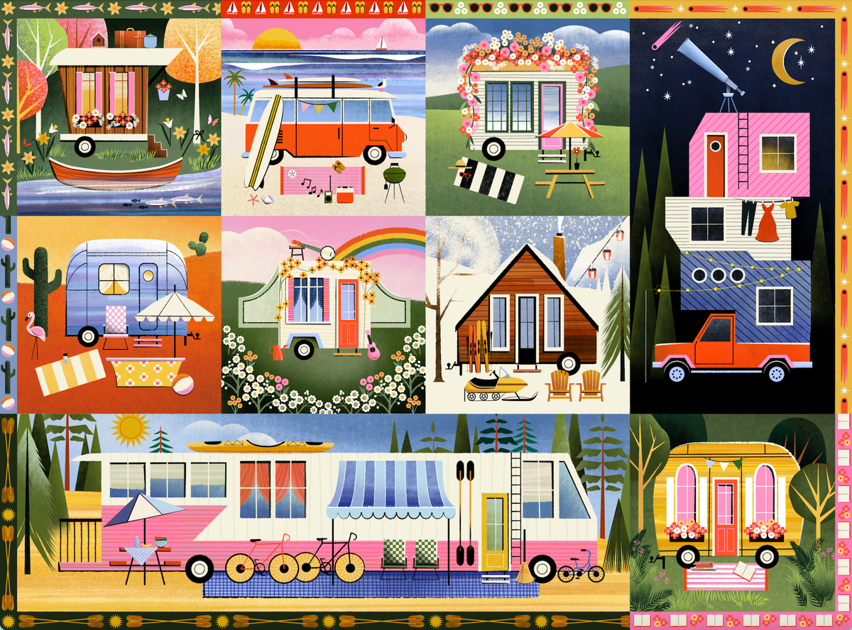 Happy Campers 1,000 Piece Camping Puzzle