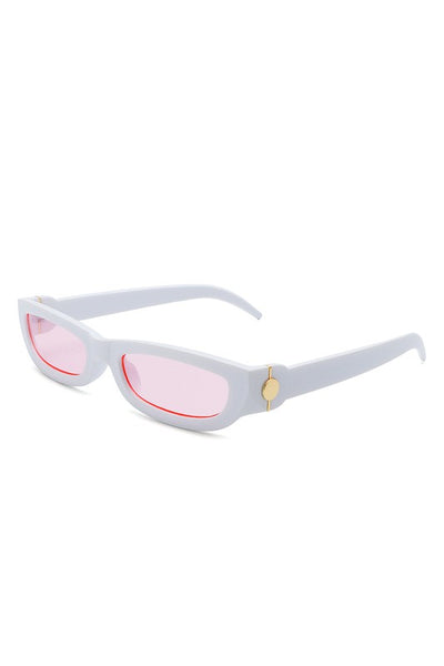 Rectangle Retro Tinted Sunglasses