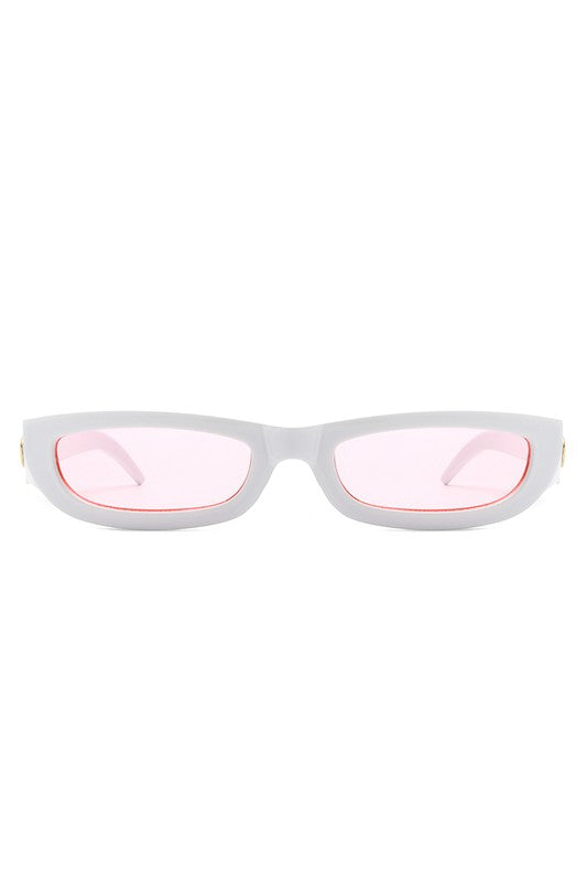 Rectangle Retro Tinted Sunglasses