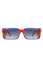 Flat Top Retro Tinted Chunky Sunglasses