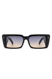 Flat Top Retro Tinted Chunky Sunglasses