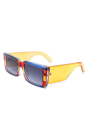 Flat Top Retro Tinted Chunky Sunglasses