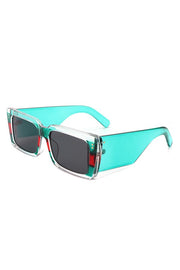 Flat Top Retro Tinted Chunky Sunglasses