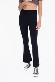 Bronx Ribbed Flare High-Waist Leggings