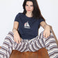 Fair Winds Embroidered Sailboat Tee
