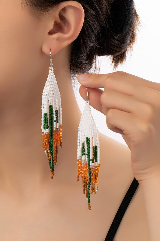 Boucles d'oreilles en perles de cactus