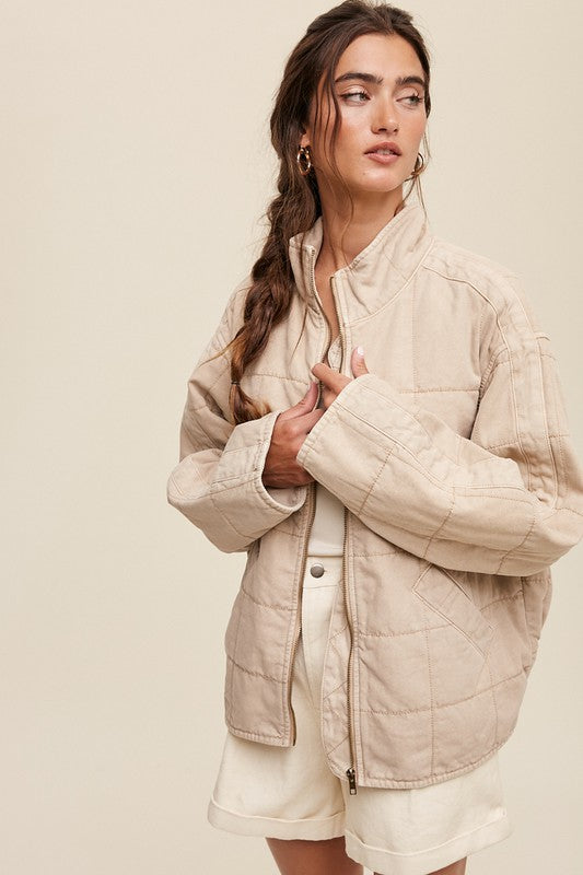 Birdie Quilted Denim Jacket