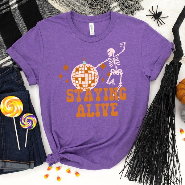 Staying Alive Short Sleeve Graphic Tee