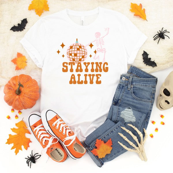 Staying Alive Short Sleeve Graphic Tee