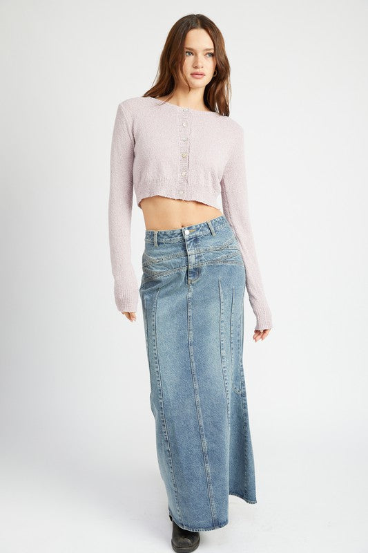 Cierra Denim Maxi Skirt