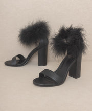 Oasis Society - Tacones con plumas de Sasha