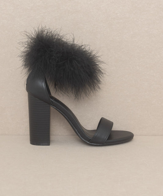 Oasis Society - Tacones con plumas de Sasha