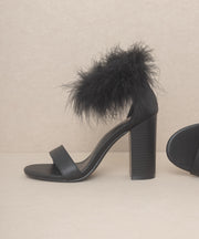 Oasis Society - Tacones con plumas de Sasha