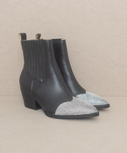 Zuri - Rhinestone Toed Booties