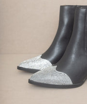 Zuri - Bottines à bout strass