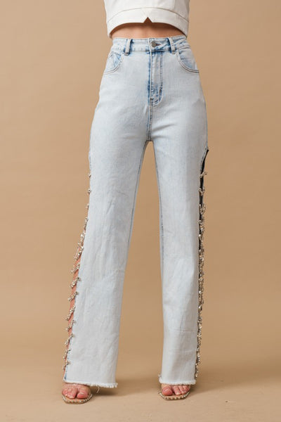 Parton Jewel Trim Jeans