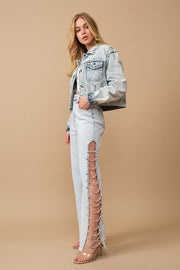 Parton Jewel Trim Jeans