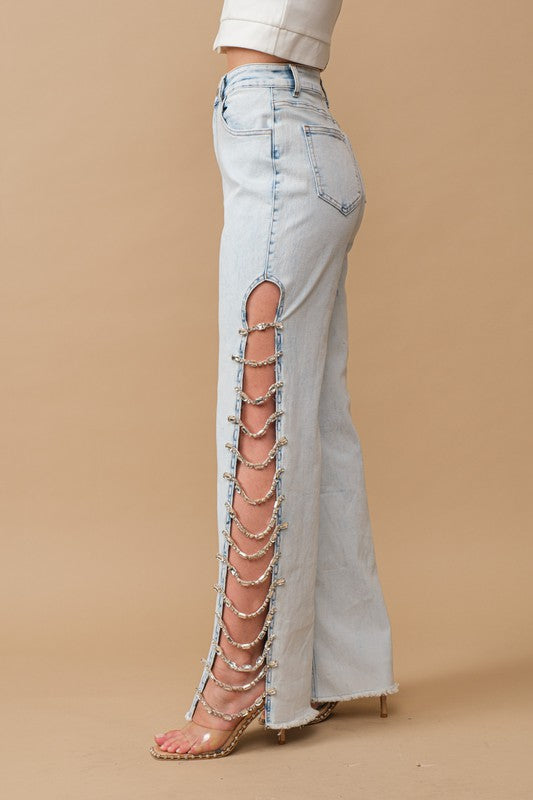 Parton Jewel Trim Jeans