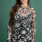 Noir Illusion Mesh Maxi Dress