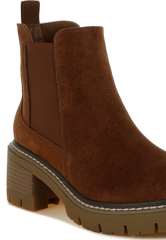 Vostok Suede Chunky Chelsea Boots