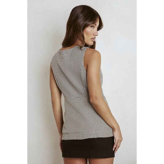 Beverly Sleeveless Gingham Top