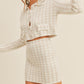 Thorin Cropped Knit Cardigan and Mini Skirt Set - Pink