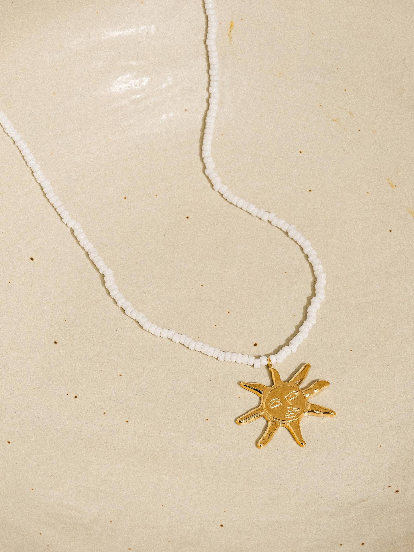 Iridessa 18K Gold Non-Tarnish Sun Beaded Necklace