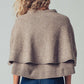 Ambrose Wool Blend Button-Front Sweater Cape